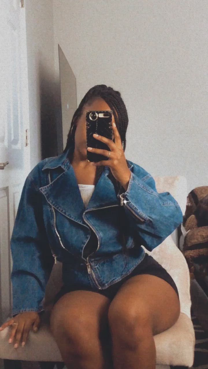 women's denim jean jacket with cinching waist