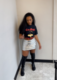 Silver Bubble Mini Skirt
